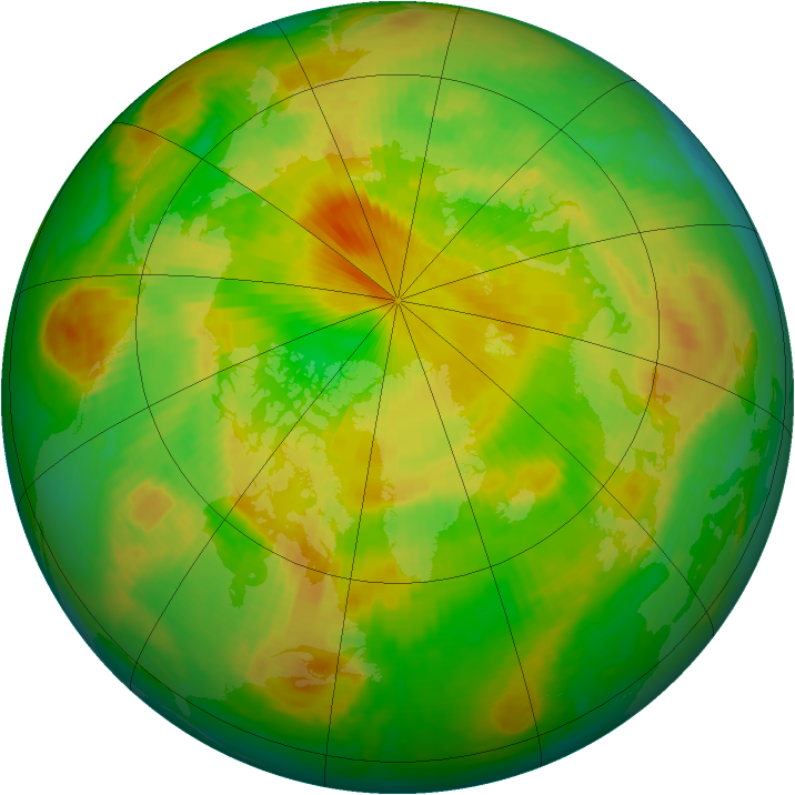Arctic ozone map for 31 May 2001